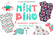 Nursery Art Mint Dino, an Animal Illustration by Nursery Art (Thumbnail 3 of 10)