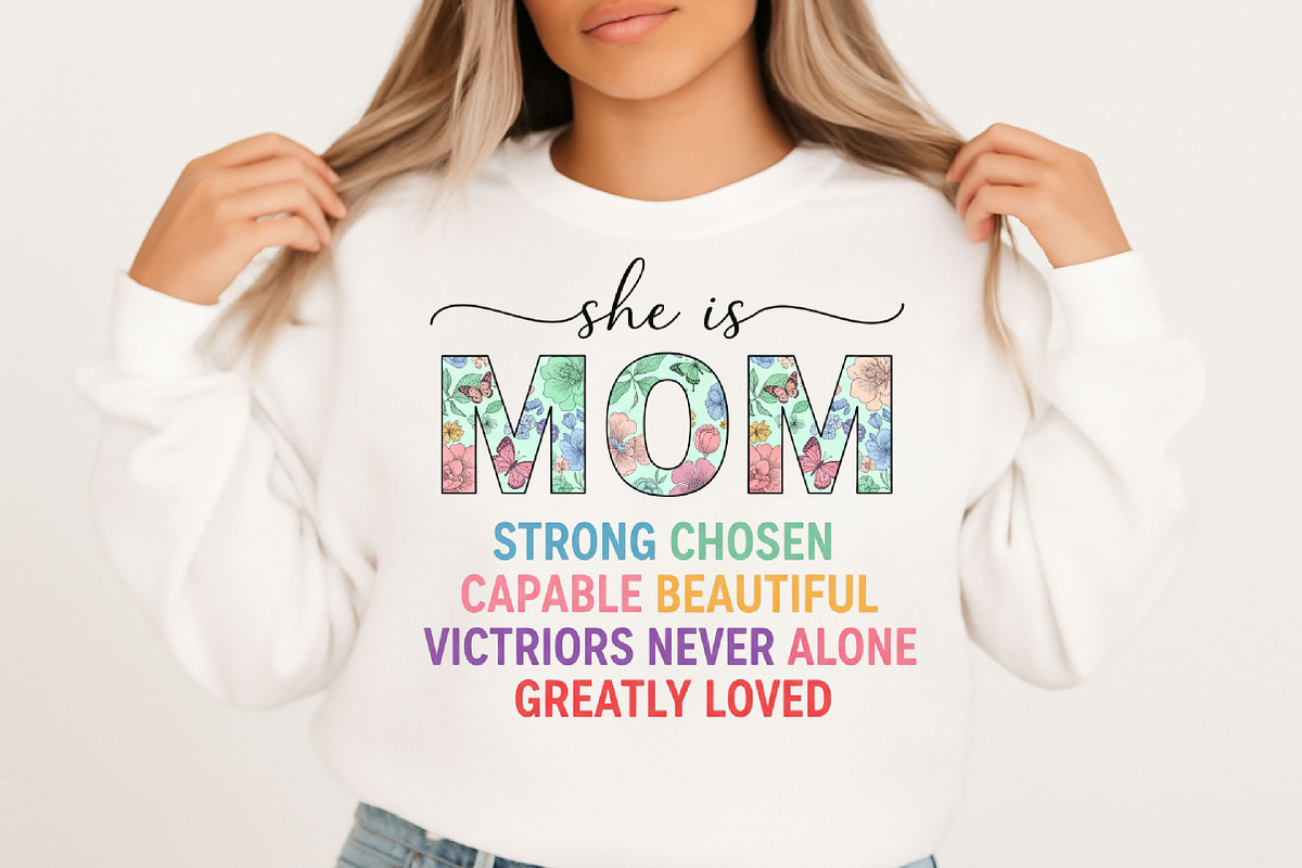 She is Mom Mother's Day PNG Sublimat, an Illustration by Designking (Photo 1 of 6)