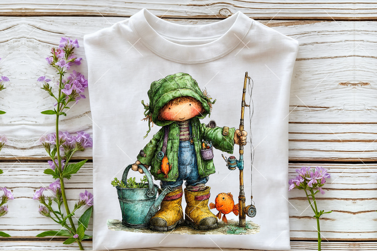 Whimsical Fisherman PNG Clipart, an Illustration by OK Design (Photo 4 of 6)