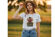Coffee Chaos Funny Quote T-Shirt, an Object Graphic by Annudesign (Thumbnail 4 of 9)