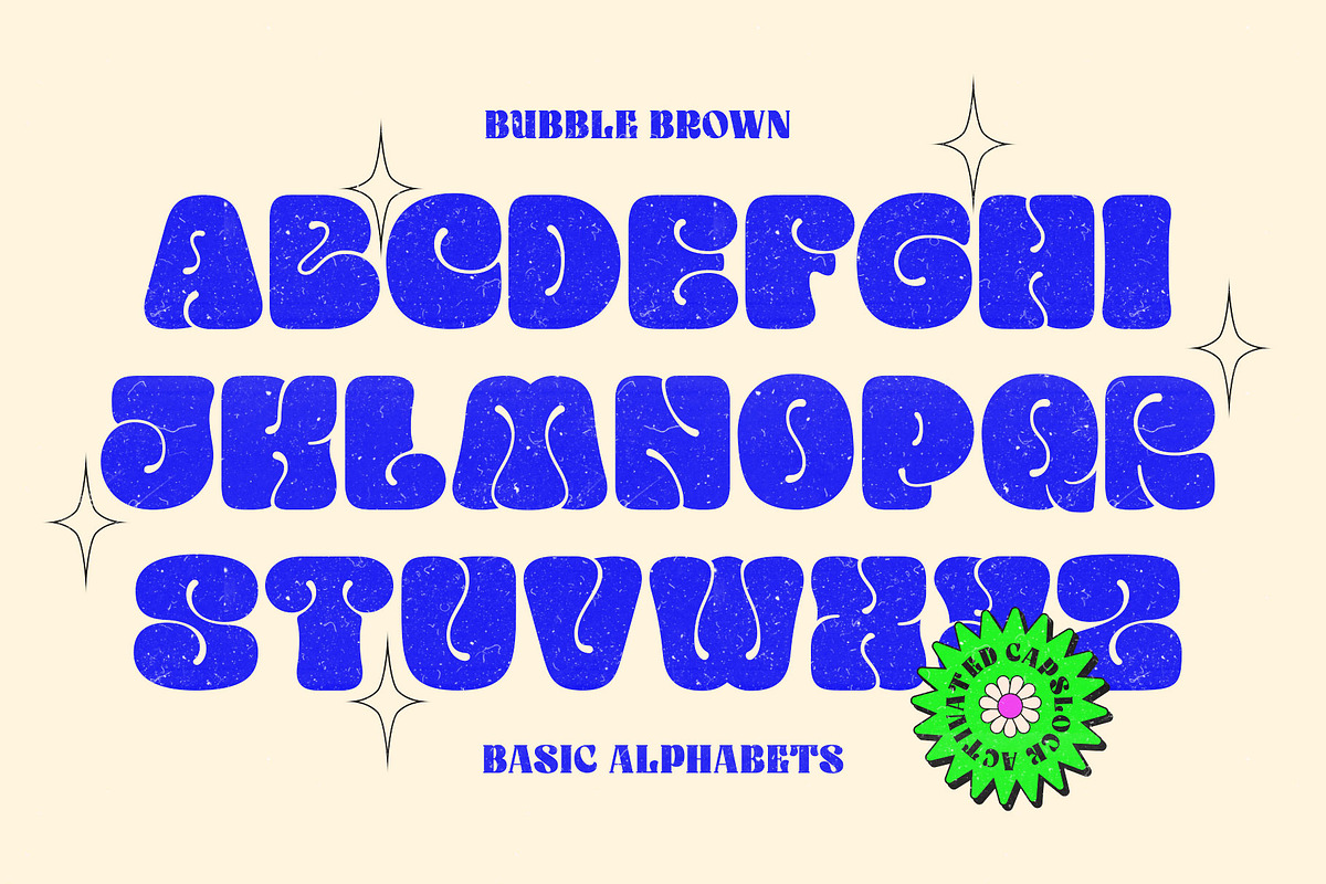 Bubble Brown Typeface, a Symbol Font by alit design (Photo 4 of 23)