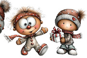 Whimsical Gingerbread Man Clipart, an Illustration by Designworld (Thumbnail 2 of 5)