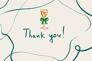 Champagne watercolor png, a Food Illustration by Julia Bogdan (Thumbnail 4 of 4)