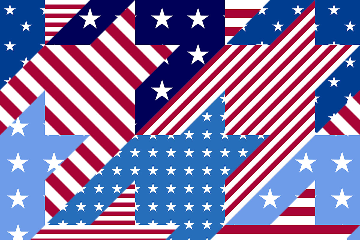 USA flag vector pattern