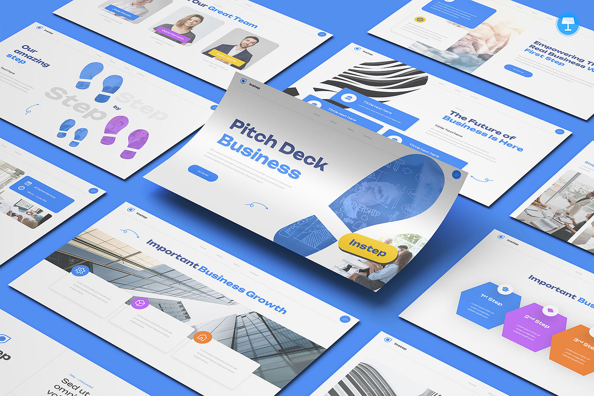Steps Pitch Deck Keynote, a Presentation Template by Pixslides (Photo 1 of 6)