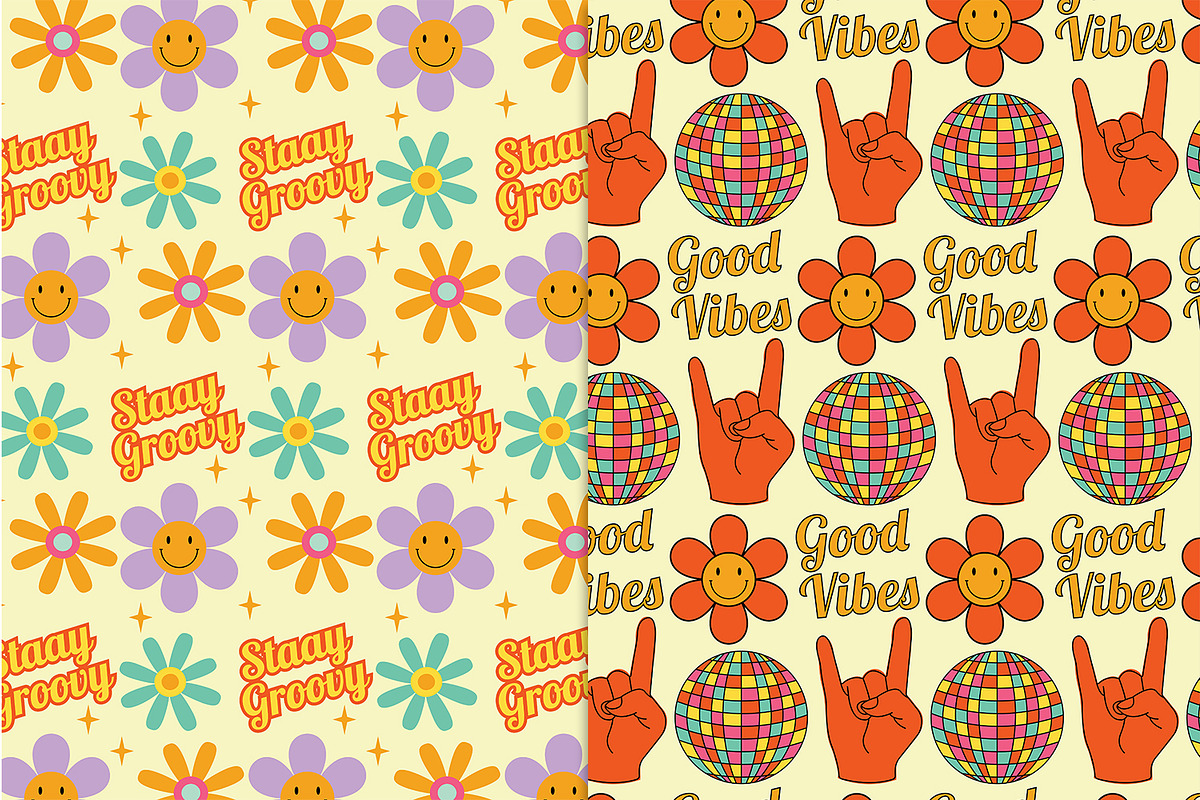 Retro Groovy Backgrounds, a Background Graphic by Cool Worker (Photo 5 of 7)