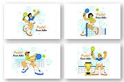 10 Padel Tennis Action Illustration, a Sport Illustration by denayunebgt (Thumbnail 3 of 4)