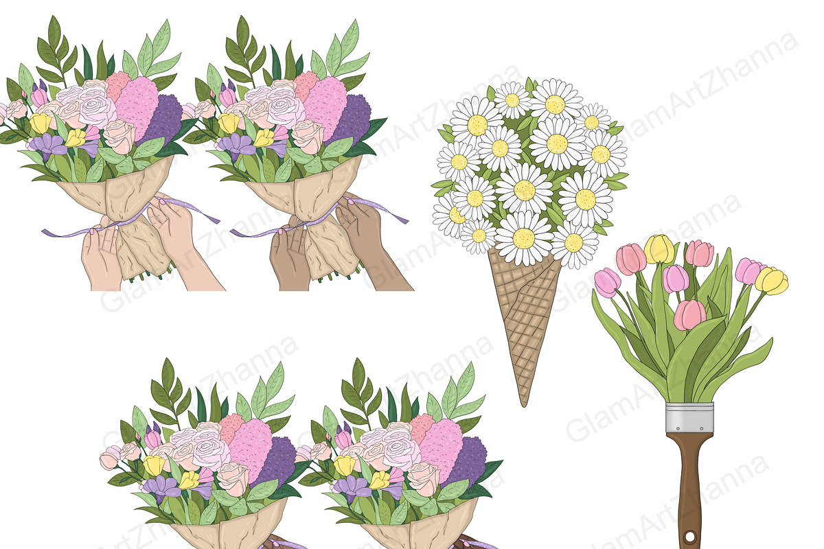Dreams Clipart | Pastel Illustration, a Seasonal Illustration by GlamArtZhanna (Photo 3 of 5)