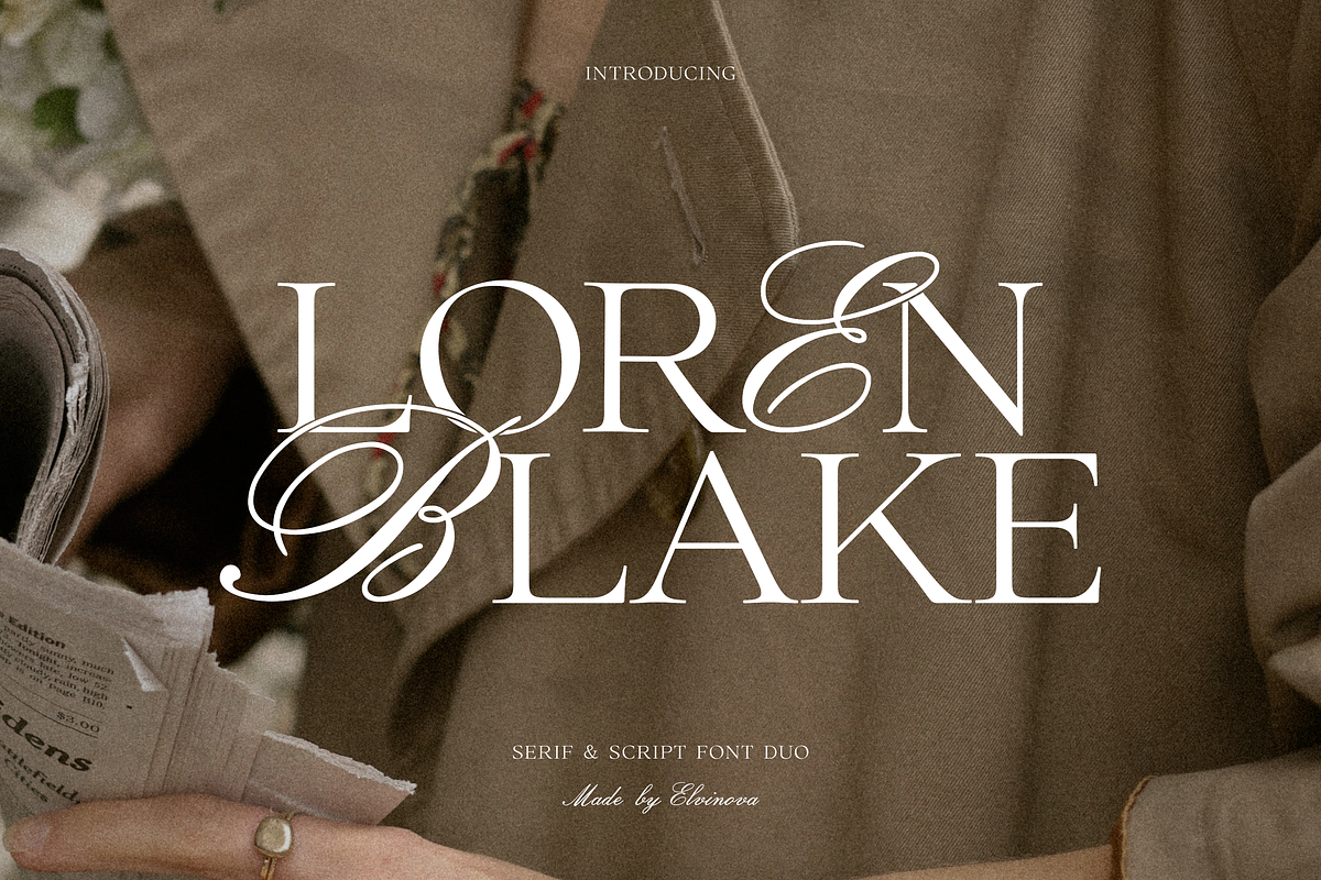 Loren Blake | Font Duo, a Serif Font by elvinova (Photo 1 of 10)