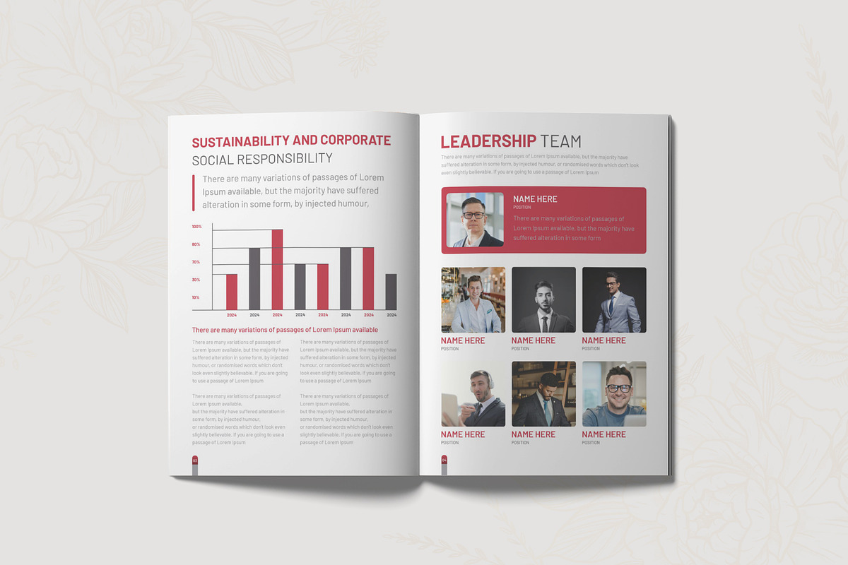 editable Brochure template layout, a Brochure Template by Kazi Hossain (Photo 6 of 6)