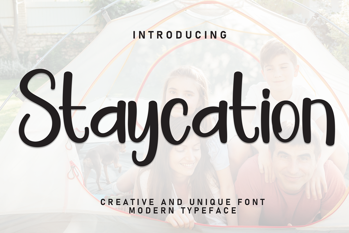 Staycation | Script Font, a Script Font by Scratchones (Photo 1 of 8)