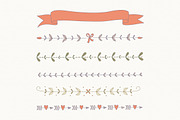 Floral borders set, a Decorative Illustration by Blue Ink Studio (Thumbnail 2 of 3)