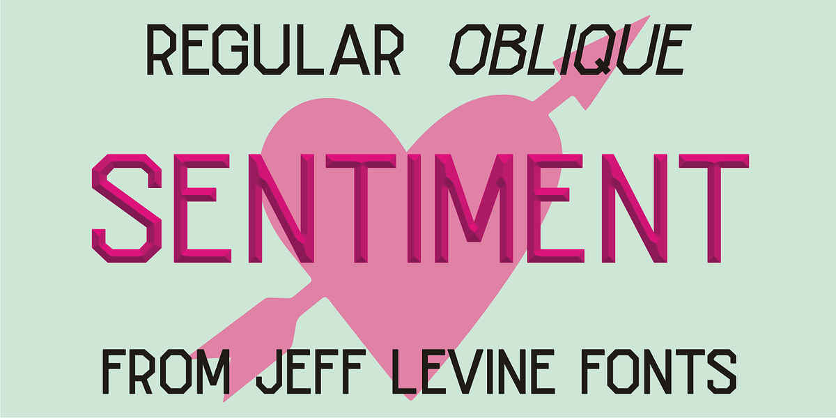 Sentiment JNL, a Sans Serif Font by Jeff Levine Fonts