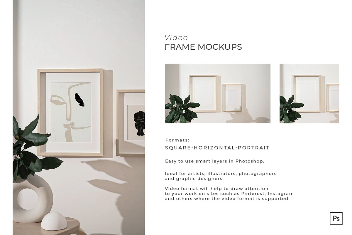 Video&Photo Frame mockups, a Print Template by Una Matison (Photo 6 of 13)