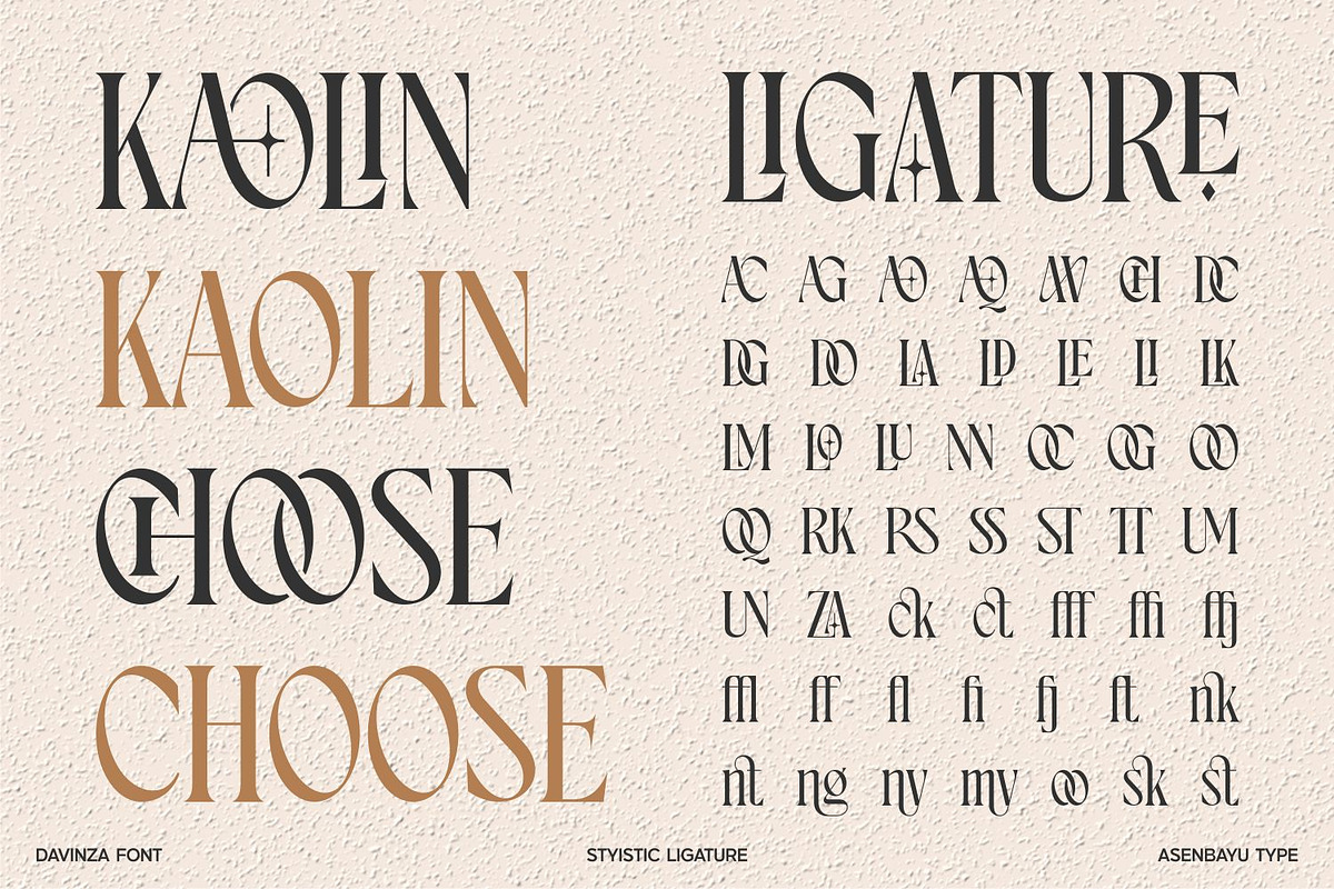 Davinza - Elegant Serif Font, a Serif Font by Asenbayu (Photo 11 of 14)