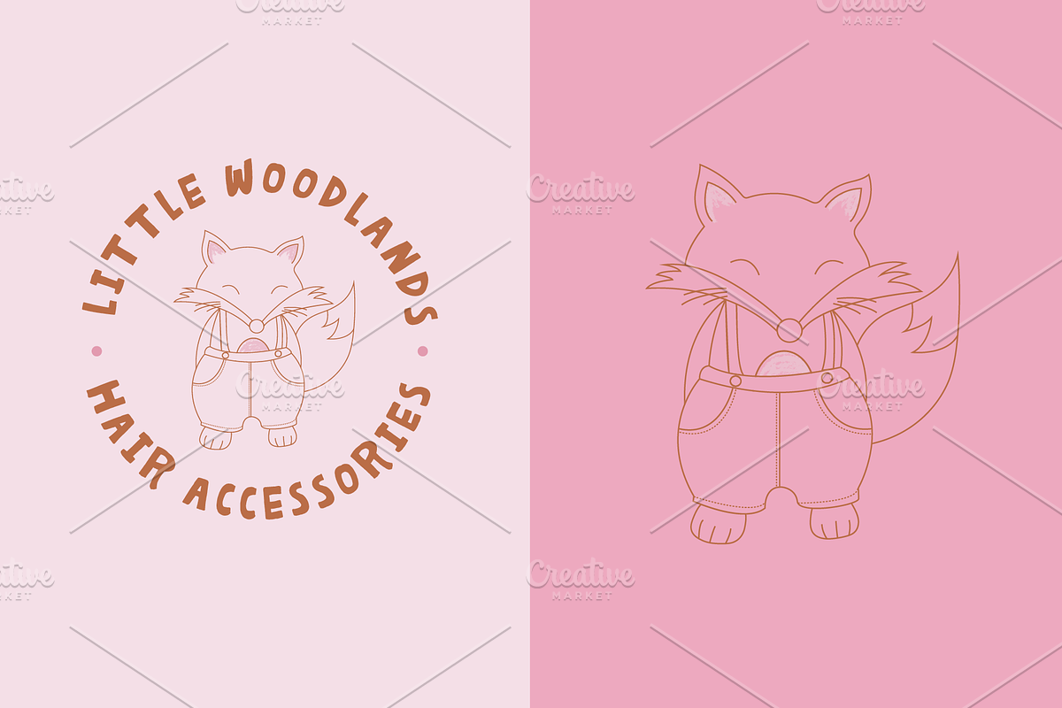 Cute Baby Fox Logo Template, a Branding & Logo Template by MerdeneDesignStudio
