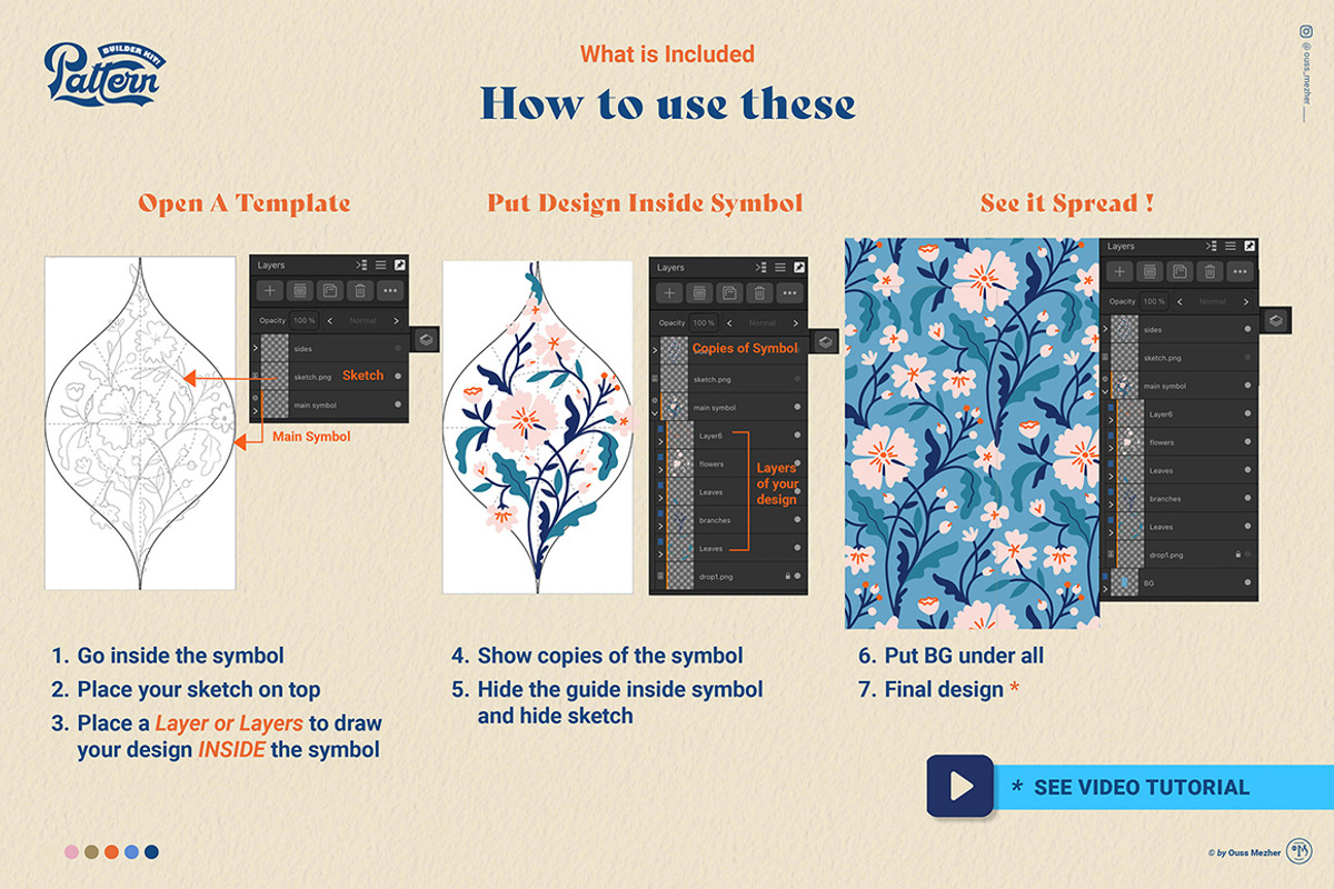 Pattern Builder Kit for Affinity, a Brushes & More by Ouss Mezher (Photo 4 of 8)