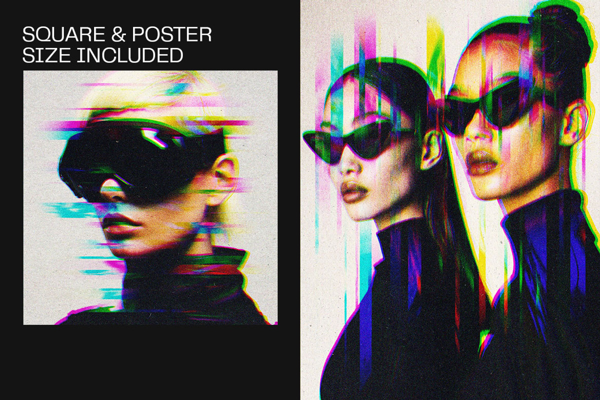 Glitch Retro Photo Effect, a Layer Style Add-On by dokudokunomi (Photo 2 of 5)