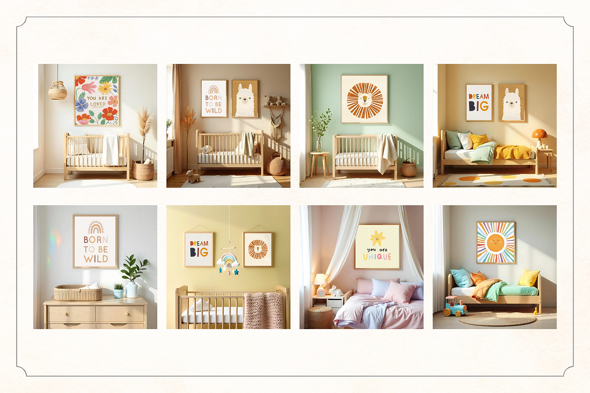 50 Kids Nursery Mockups for Canva, a Household Mockup by Matisse Studio (Photo 8 of 10)