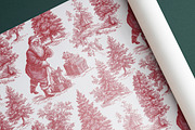 RED CHRISTMAS TOILE Seamless Pattern, a Pattern Graphic by AYAKA Studio Co. (Thumbnail 2 of 6)