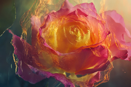 Blooming pink rose flower unfolding, a Photo by Iftikhar Alam
