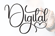 Digital | Script Font, a Handwritten Font by Scratchones (Thumbnail 1 of 9)