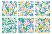 Summer Floral Digital Papers, a Pattern Graphic by SinaCreation (Thumbnail 3 of 5)