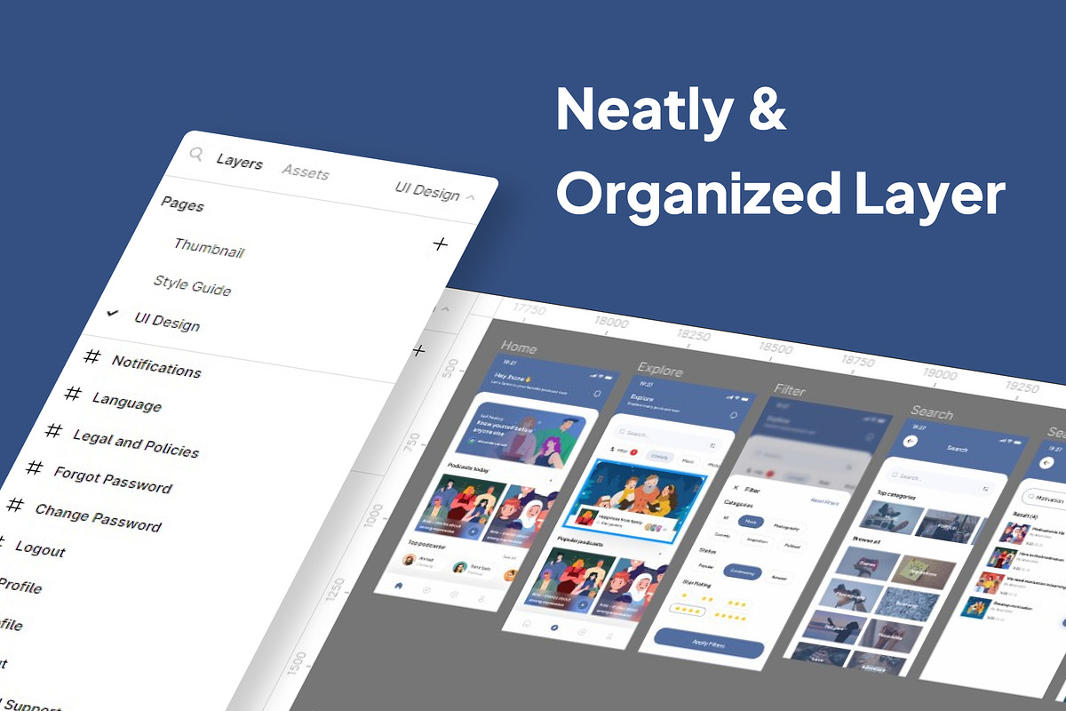 Podbay - Podcast App UI Kits, an App Template by Minialis (Photo 4 of 6)