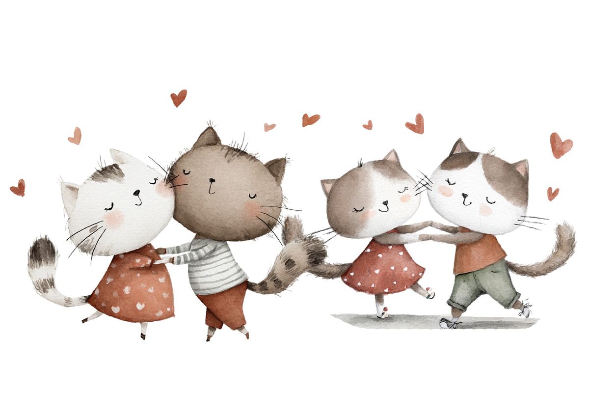 Valentine cat clipart, an Illustration by Designworld (Photo 6 of 6)