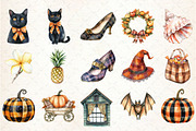 Halloween Autumn Plaid Clipart, an Illustration by Rose Art (Thumbnail 2 of 7)