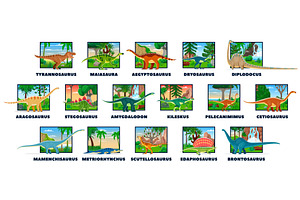Prehistoric dinosaurs lizards, an Animal Illustration by Vector Tradition