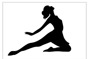 Dynamic Ice Skater Silhouette, a Sport Illustration by CarWrap design