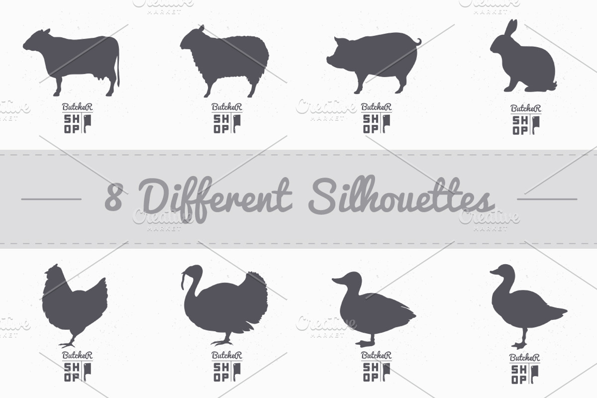 Butcher Shop Bundle -25% OFF, a Branding & Logo Template by Zhemchuzhina (Photo 3 of 5)