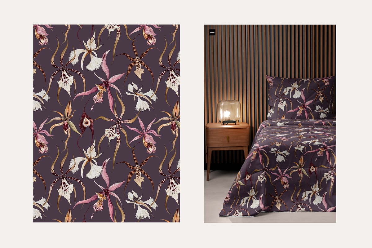 Orchid Herbarium Pattern Collection, a Pattern Graphic by SurfaceStories (Photo 9 of 12)