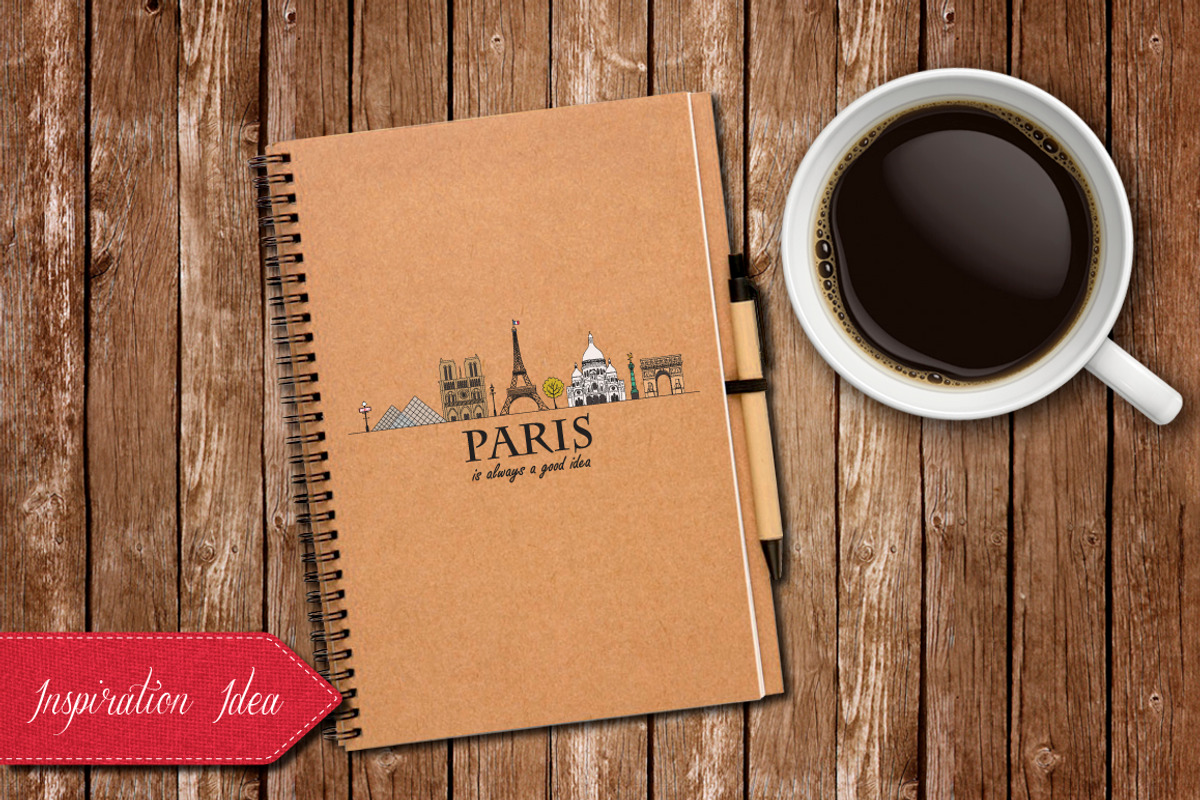 Paris Map and Card with Lamdmarks, an Illustration by Alina Tsesarskaya (Photo 5 of 5)