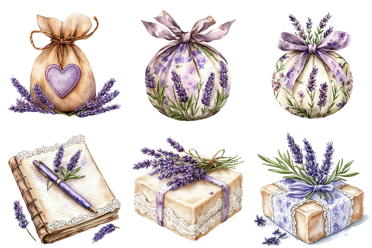 Lavender Mother’s Day Clipart, an Illustration by Watercolor design (Photo 5 of 10)