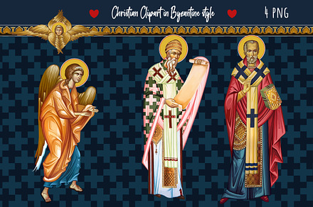 Illustrations in Byzantine style