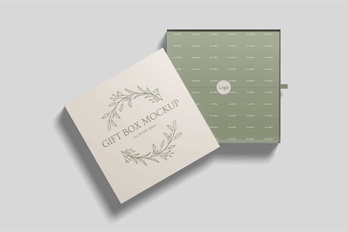Sliding Gift Box Mockup, a Packaging Mockup by Compositing Studio (Photo 14 of 21)