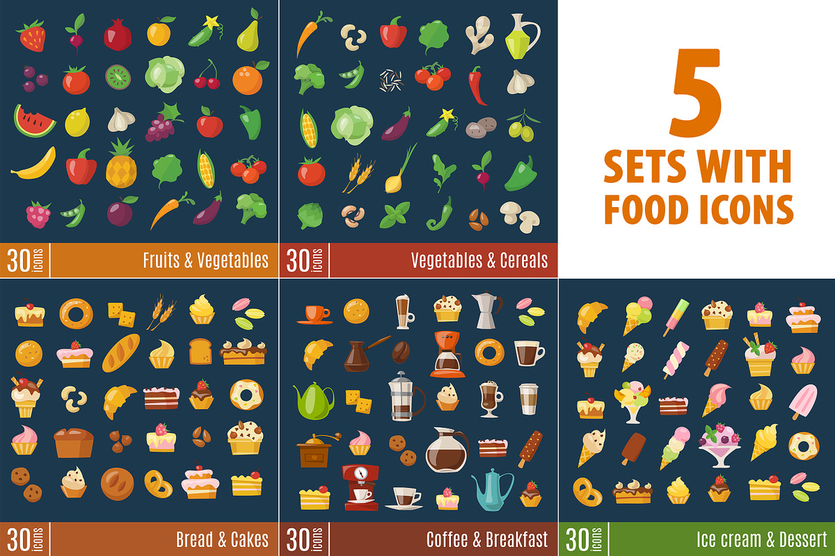 108 food icons, a Graphic by Giraffarte (Photo 3 of 3)