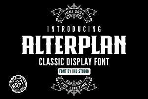Alterplan Classic Display Font, a Blackletter Font by IHDSTD