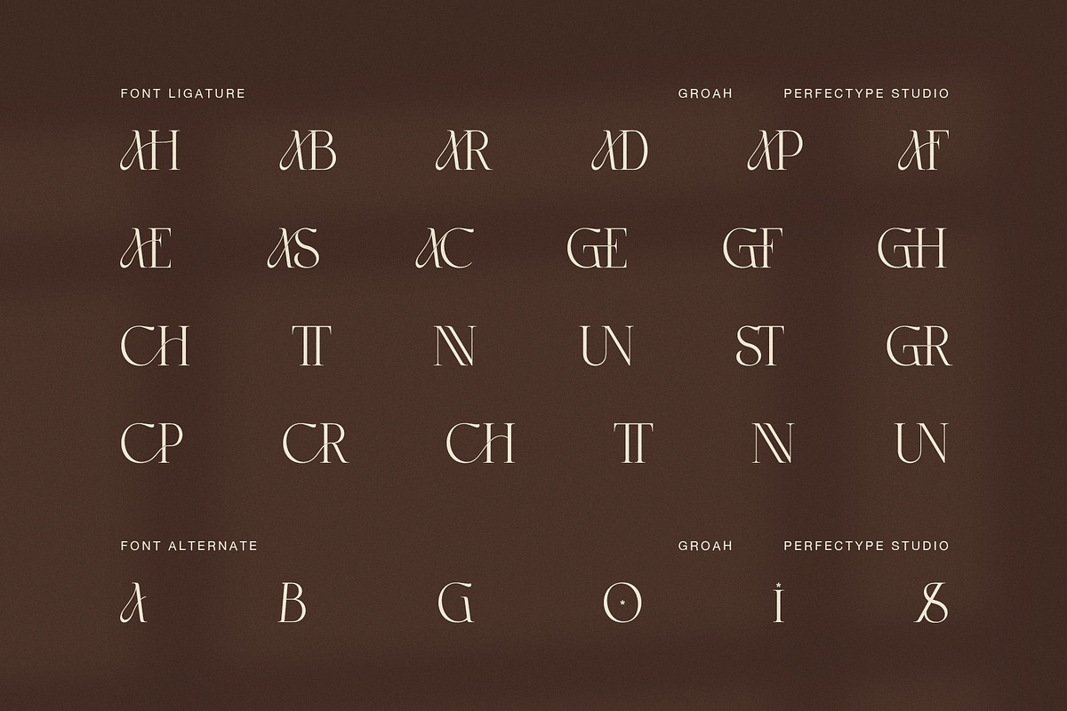 Groah Elegant Contrast Serif Font, a Serif Font by Perfectype (Photo 8 of 8)