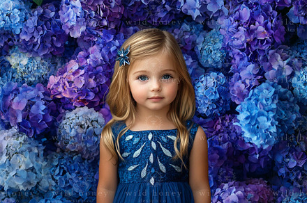 Purple Flower Wall Digital Backdrop