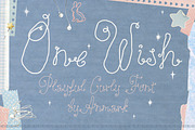 One Wish Playful Curly Font, a Script Font by AnMark (Thumbnail 1 of 11)