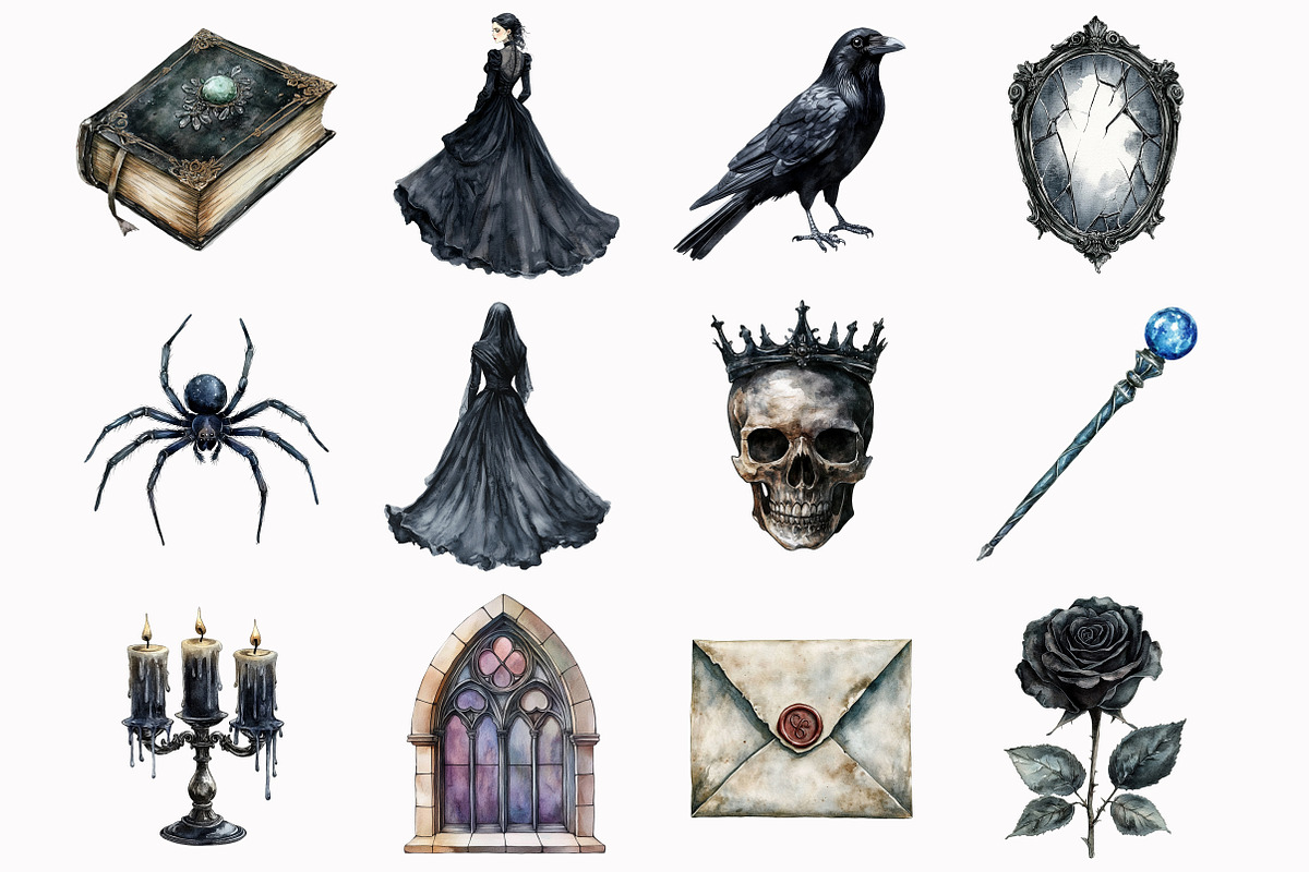 Gothic Halloween Victorian, an Illustration by Design Market (Photo 2 of 5)