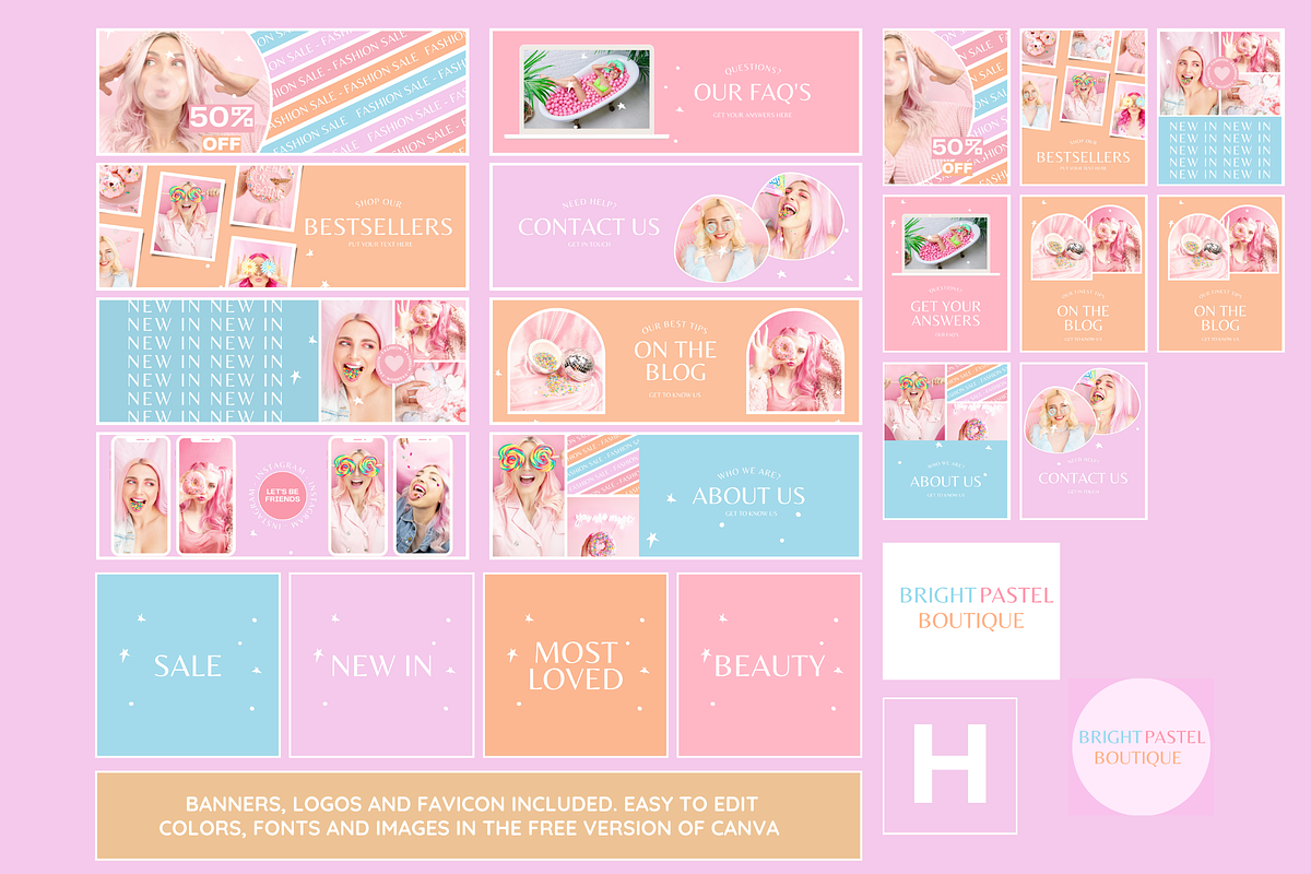 Bright & Fun Shop Banner Templates, a Shopify Template by SunshineStudioBoutique (Photo 3 of 9)