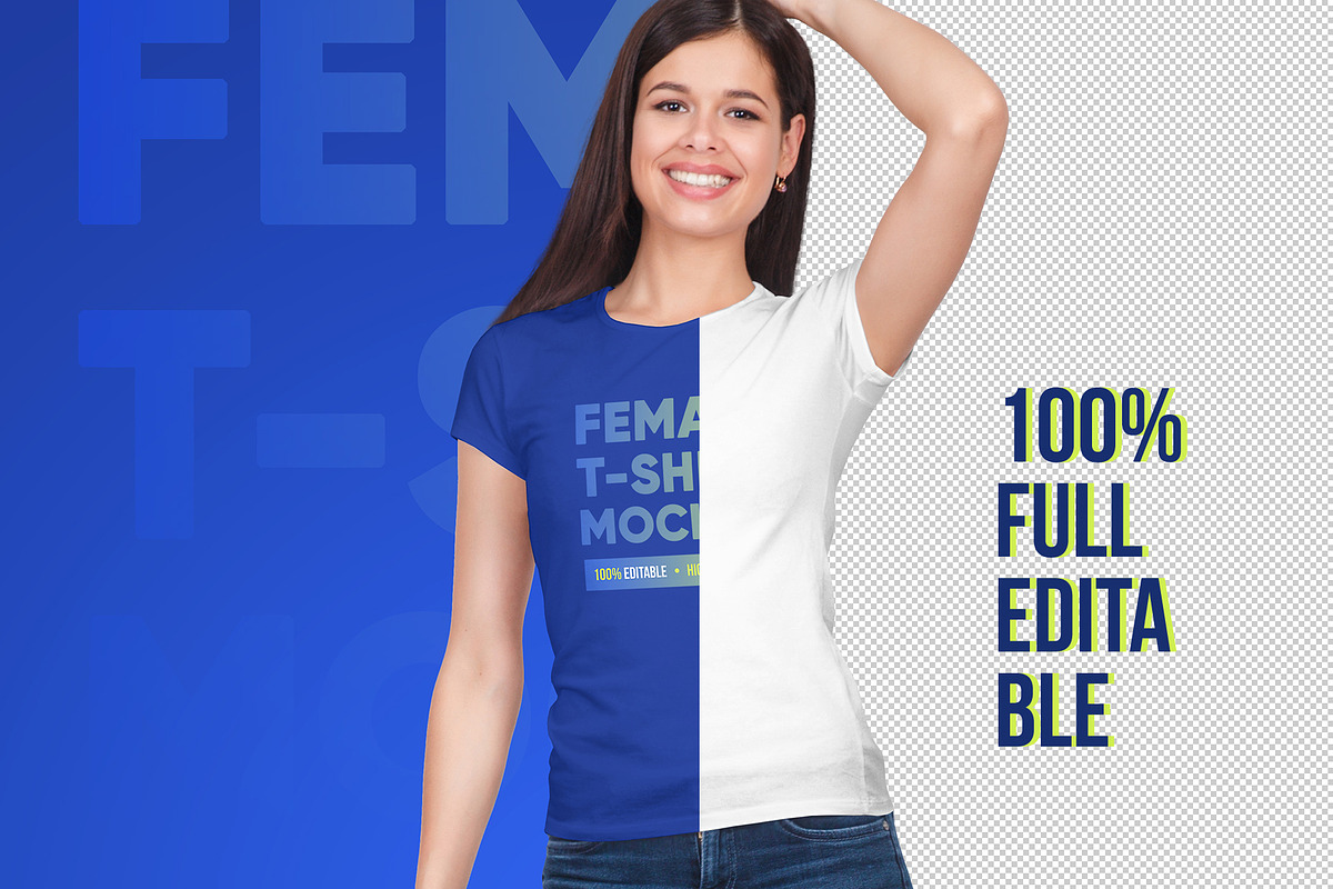 Female T-Shirt Mockups Vol 5 Part 1, a Shirt Mockup by Hi, Mock-Up! (Photo 2 of 10)
