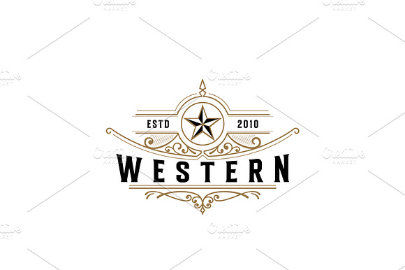 Vintage Western Label Logo Design preview 2