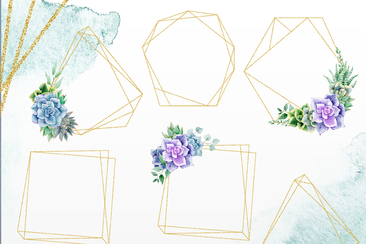 Succulent watercolor clipart, an Illustration by Nebbia (Photo 8 of 10)