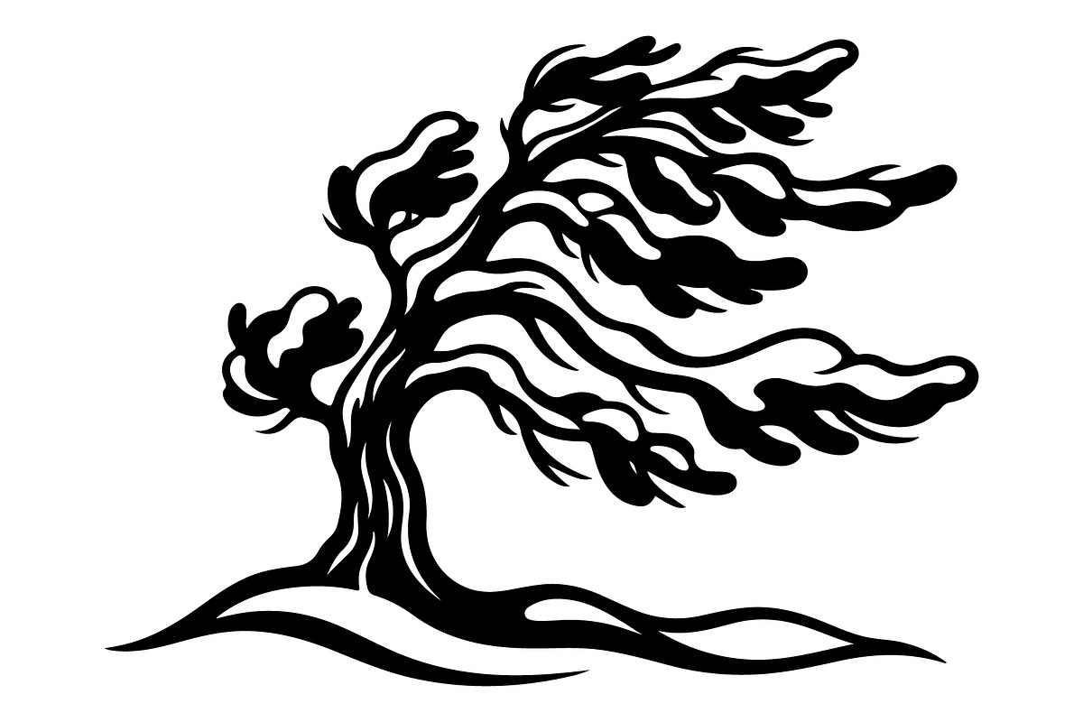 Windblown Tree Silhouette, an Object Graphic by Gfx_Store (Photo 13 of 16)