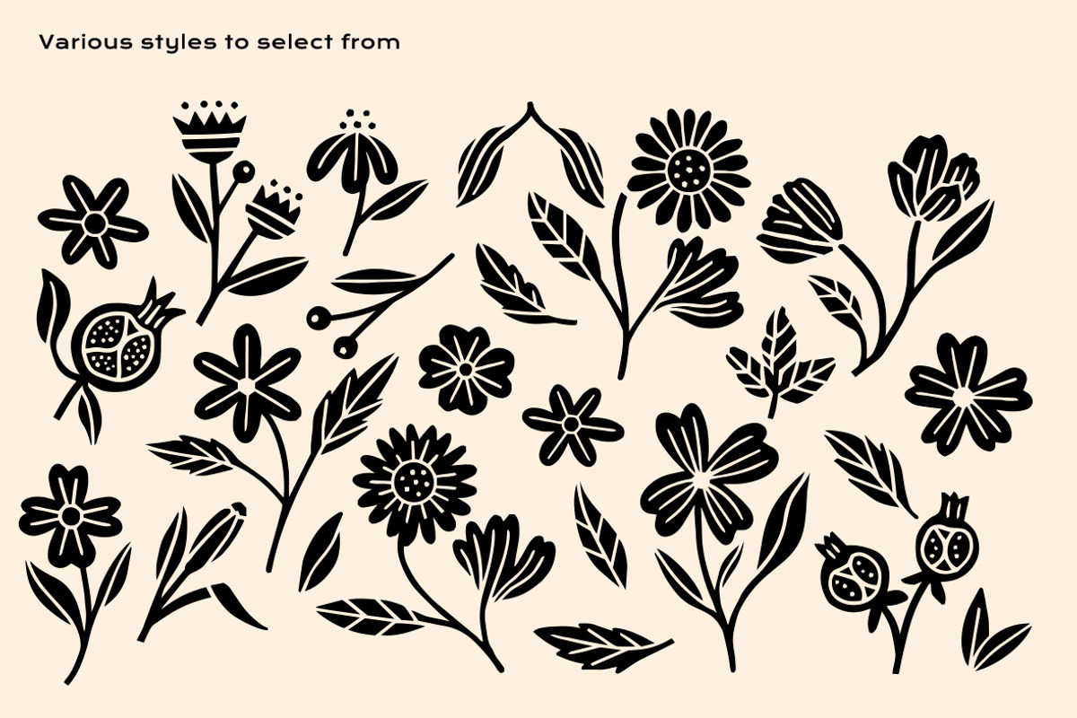 Blossom Clipart Bundle, an Object Illustration by ClayStudio (Photo 7 of 7)